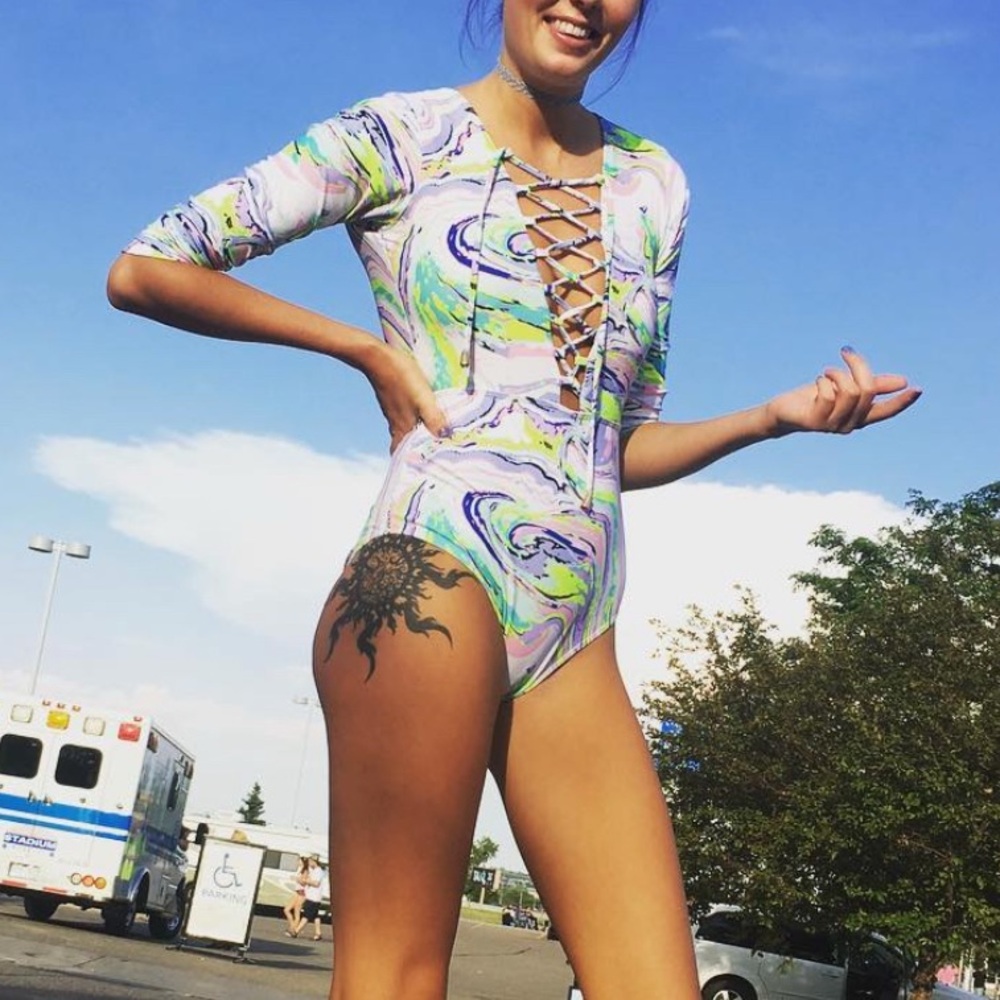 Vibrant Swirl Long Sleeve Bodysuit